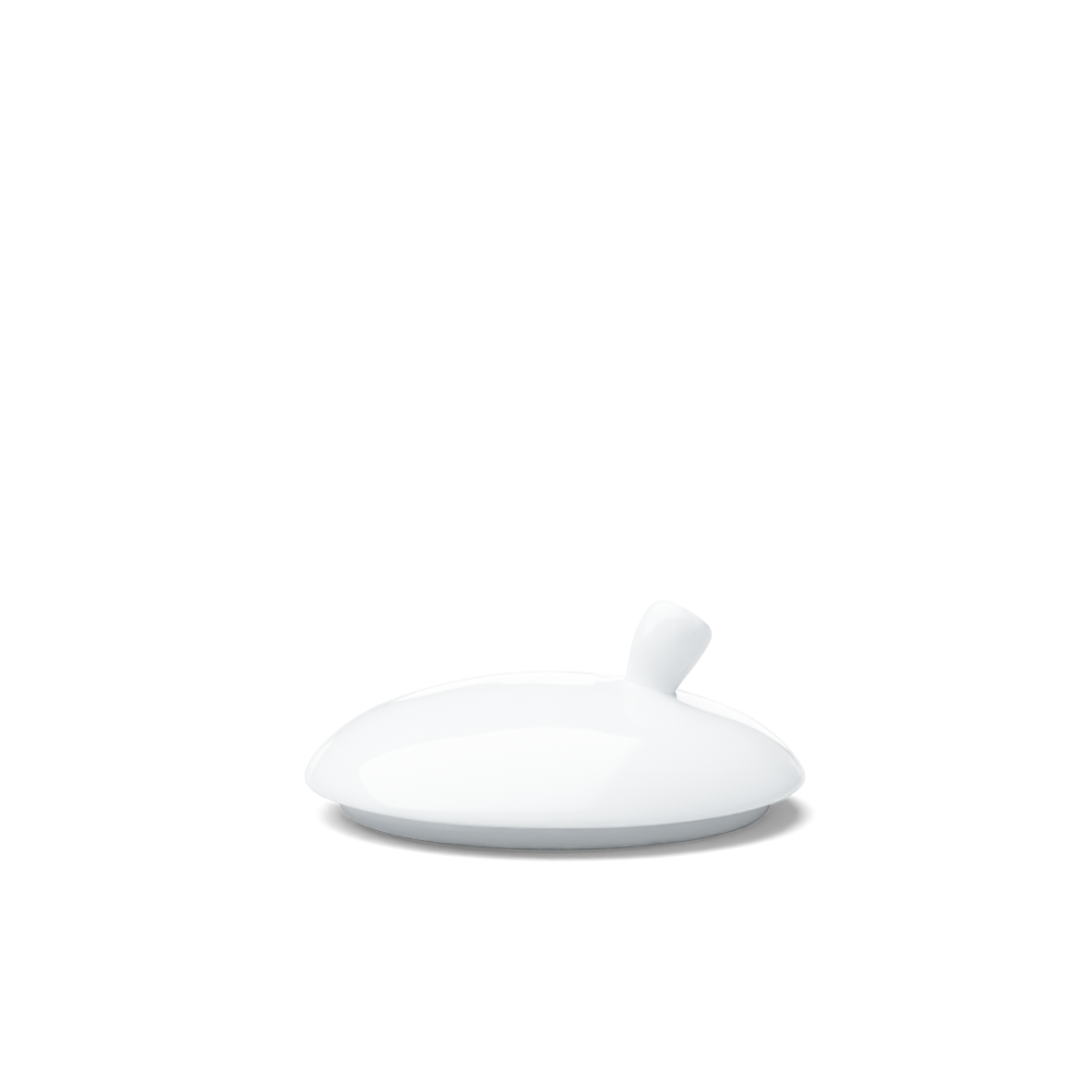 Premium porcelain lid to fit the Sugar Bowl in white from the porcelain product family of fun dishware by FIFTYEIGHT Products. Replacement lid. Dishwasher and microwave safe.