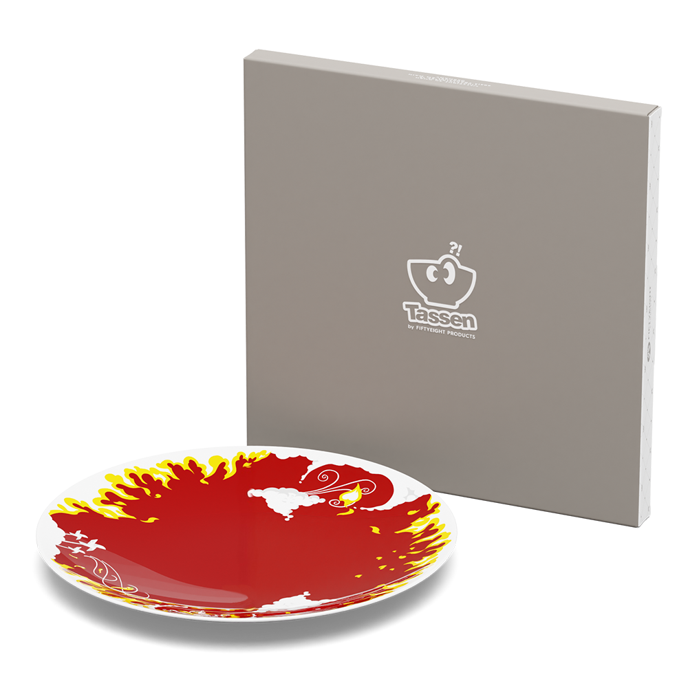 Dinner Plate 'Hot' Design, 11 Inch Diameter (Single Plate)