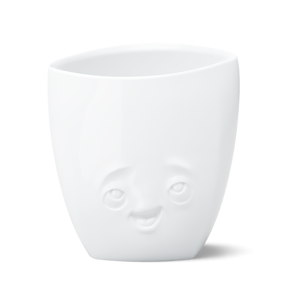 Exclusive designer flower vase made from premium porcelain with a 'delighted' facial expression. Stands at 6.5 inches tall on a footed base. From the popular product family of fun dishware by FIFTYEIGHT Products. Made in Germany according to environmental standards.