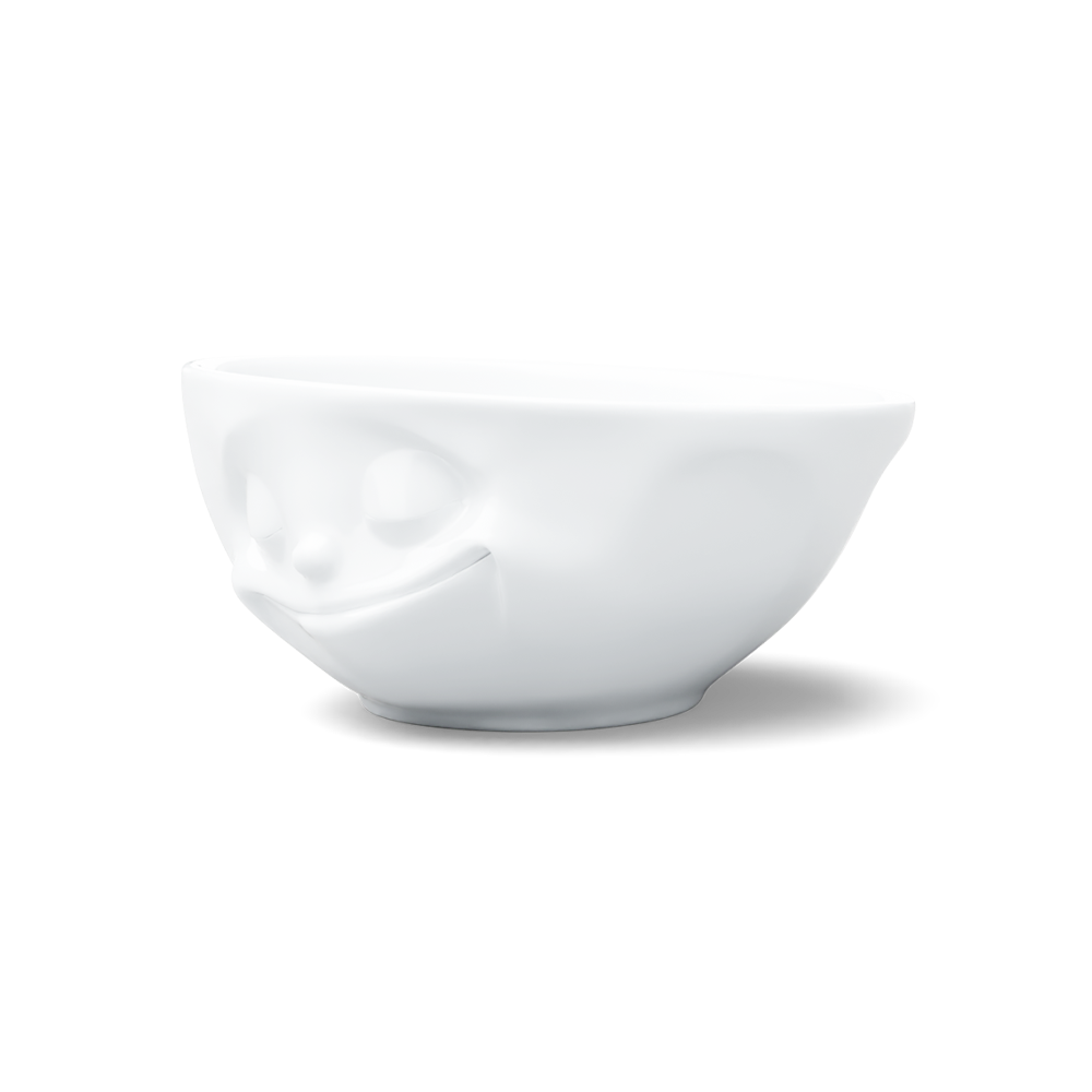 Premium porcelain bowl in white from the porcelain product family of fun dishware by FIFTYEIGHT Products. Offers 11 oz capacity perfect for serving ice cream to tapas, nuts and hearty dips. Dishwasher and microwave safe bowl featuring a sculpted ‘happy’ facial expression. Shipped in exclusively designed gift box.