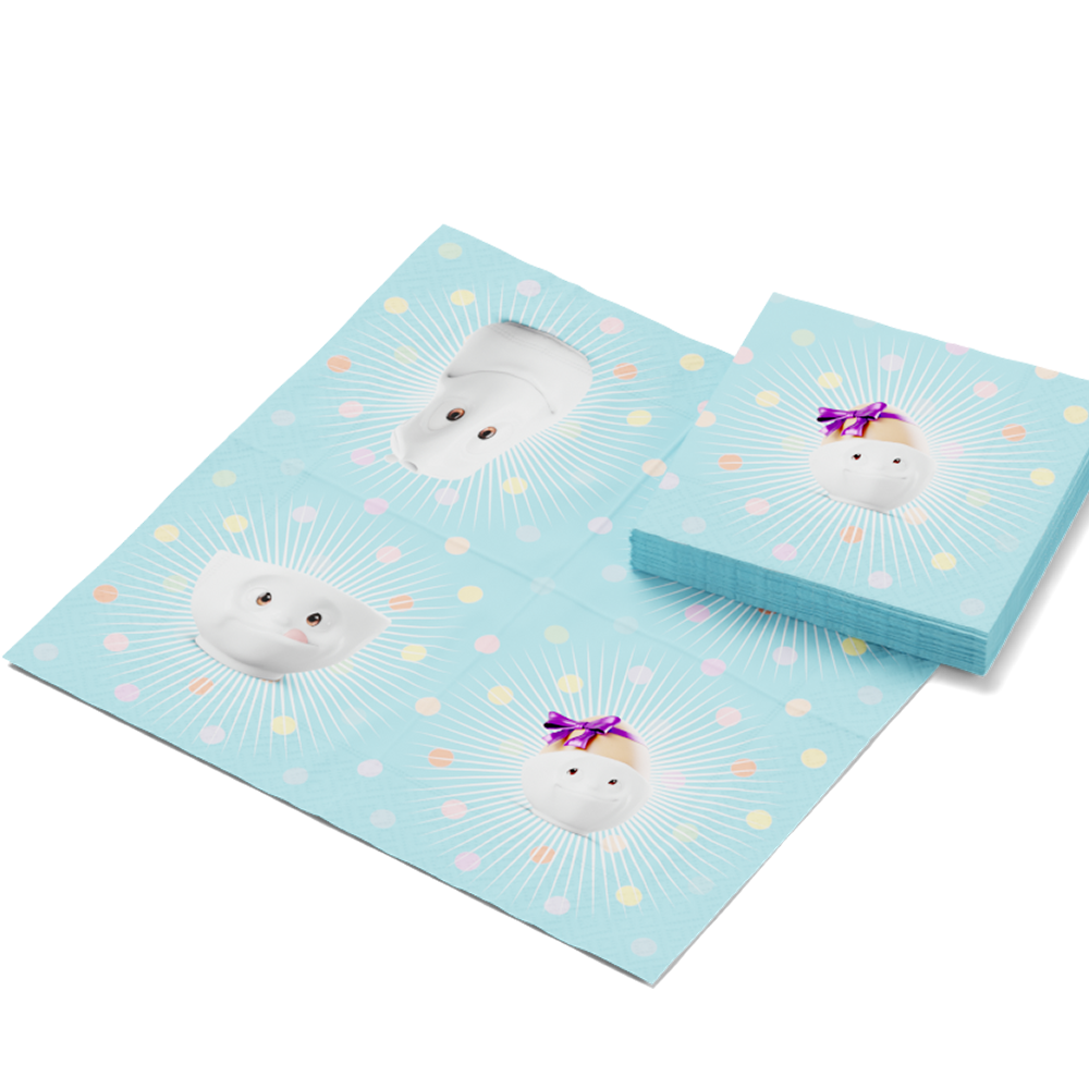 Cocktail Napkins, Kid’s B-Day Party (Blue) Pack of 20