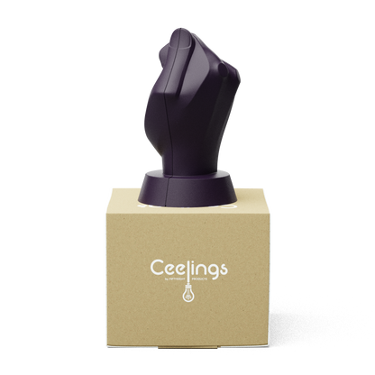 CEELINGS canopy for light fixture with fun Handful of Light design in aubergine color. Home style for the ceiling. 100% Made in Germany by FIFTYEIGHT PRODUCTS according to social and environmental guidelines. Crafted from premium ABS plastic, includes assembly parts.