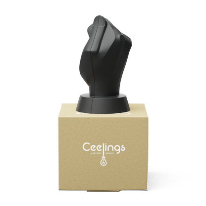 CEELINGS canopy for light fixture with fun Handful of Light design in anthracite color. Home style for the ceiling. 100% Made in Germany by FIFTYEIGHT PRODUCTS according to social and environmental guidelines. Crafted from premium ABS plastic, includes assembly parts.