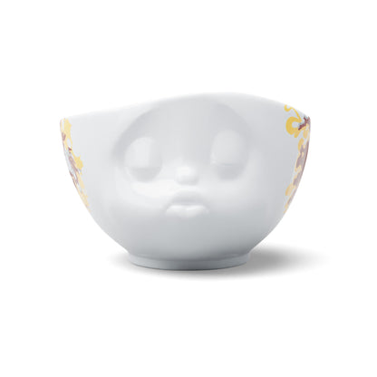 Our special new 16 oz porcelain serving bowl features the 'kissing' face design with a limited edition 'hot' colorway. It's the perfect way to serve spicy food and also the counterpart to the 'Heavenly' Limited Edition Bowl.