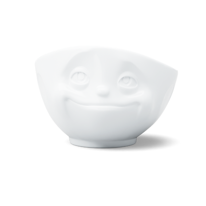 16 Oz. Bowl, Dreamy Face, White