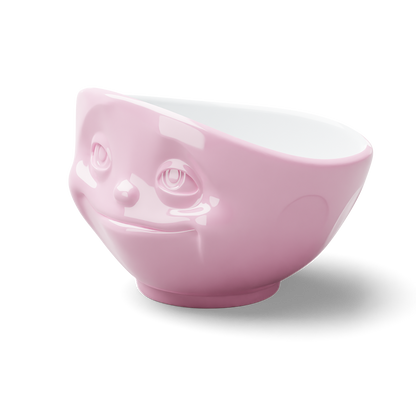 Premium porcelain bowl in pink from the porcelain product family of fun dishware by FIFTYEIGHT Products. Offers 16 oz capacity perfect for serving cereal, soup, snacks and much more. Dishwasher and microwave safe bowl featuring a sculpted ‘dreamy’ facial expression. Shipped in exclusively designed gift box.