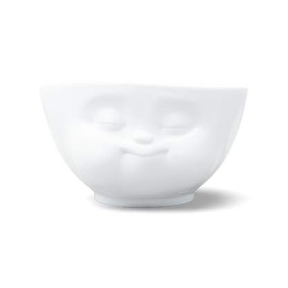 Premium porcelain bowl in white from the porcelain product family by FIFTYEIGHT Products. Offers 16 oz capacity perfect for serving cereal, soup, snacks and much more. Dishwasher and microwave safe bowl featuring a sculpted ‘munching’ facial expression. Shipped in exclusively designed gift box.