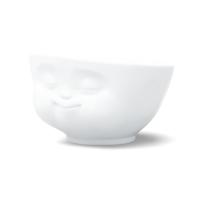Premium porcelain bowl in white from the porcelain product family by FIFTYEIGHT Products. Offers 16 oz capacity perfect for serving cereal, soup, snacks and much more. Dishwasher and microwave safe bowl featuring a sculpted ‘munching’ facial expression. Shipped in exclusively designed gift box.