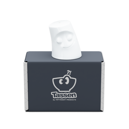 The seasoning cuddler is 2.9 inches tall with a 1.7 inch diameter. Our Seasoning Cuddler CUDDLY is for salt, and our Seasoning Cuddler COZY is for pepper. Made in Germany according to environmental and social guidelines. 