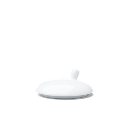 Premium porcelain lid to fit the Sugar Bowl in white from the porcelain product family of fun dishware by FIFTYEIGHT Products. Replacement lid. Dishwasher and microwave safe.