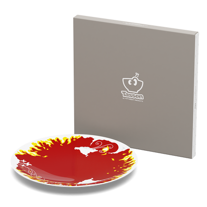 Dinner Plate 'Hot' Design, 11 Inch Diameter (Single Plate)