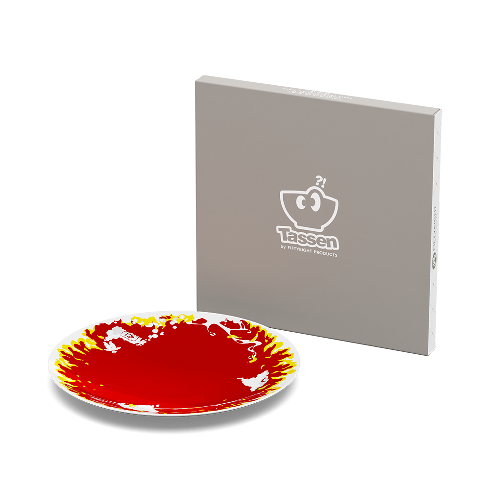 Dessert Plate 'Hot' Design, 7.8 Inch Diameter (Single Plate)
