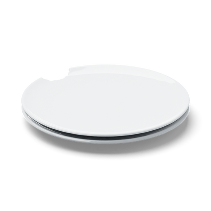 Set of two premium tiny porcelain plates in white with a 'bite mark' cutout at the edge. Dishwasher and microwave safe plate with a 5.9 inch diameter. From the TASSEN product family of fun dishware by FIFTYEIGHT Products. Made in Germany according to environmental standards.