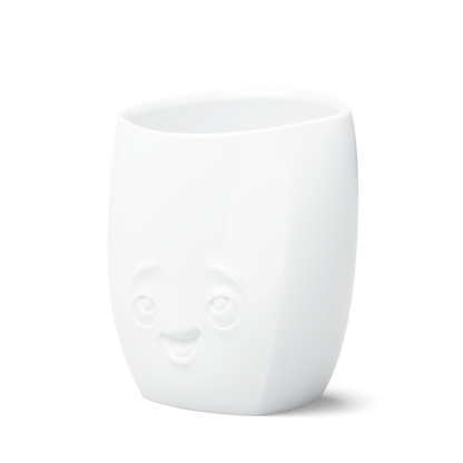 Exclusive designer flower vase made from premium porcelain with a 'delighted' facial expression. Stands at 6.5 inches tall on a footed base. From the popular product family of fun dishware by FIFTYEIGHT Products. Made in Germany according to environmental standards.