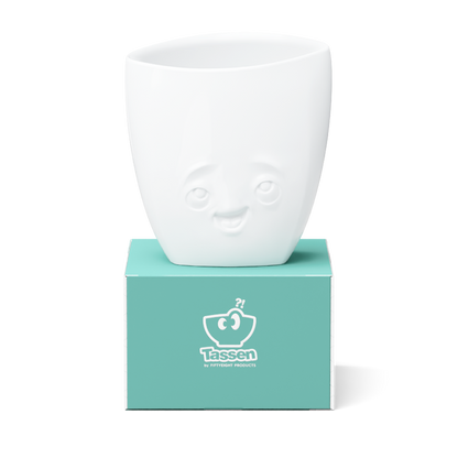 Exclusive designer flower vase made from premium porcelain with a 'delighted' facial expression. Stands at 6.5 inches tall on a footed base. From the popular product family of fun dishware by FIFTYEIGHT Products. Made in Germany according to environmental standards.