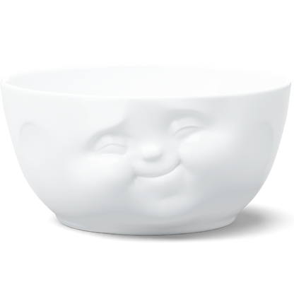 Extra big porcelain bowl in white from the porcelain product family of fun dishware by FIFTYEIGHT Products. Offers 87.5 oz capacity for serving salads, sides, stew, chili, chips, and more. Dishwasher and microwave safe bowl featuring a sculpted ‘munching’ facial expression. Shipped in exclusively designed gift box.