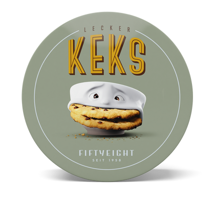 At 85 Oz Capacity, the "Tasty Cookie" tin box is part of our Vintage Edition line from FIFTYEIGHT PRODUCTS. Perfect for for storing all those cookies, biscuits, beautiful memories from the last vacation and little needful things around the house. Made in Germany according to environmental guidelines.