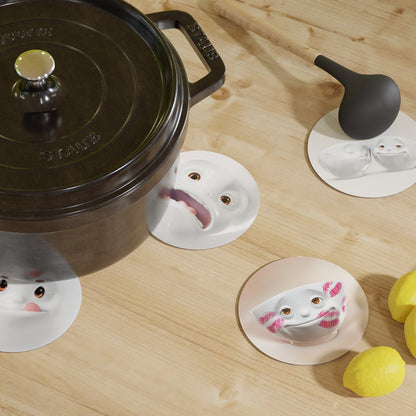 Heat resistant trivet from the TASSEN Family of products. Crafted from resopal with a 7.5 inch diameter. Made in Germany according to environmental standards.